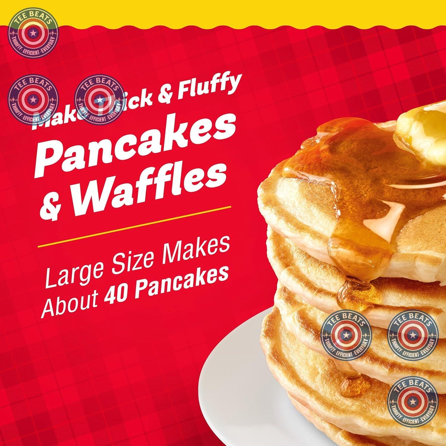 Mrs. Butterworth Pancake and Waffle Mix, Quick Just-Add-Water Mix for Busy Weekday Mornings, 32 oz