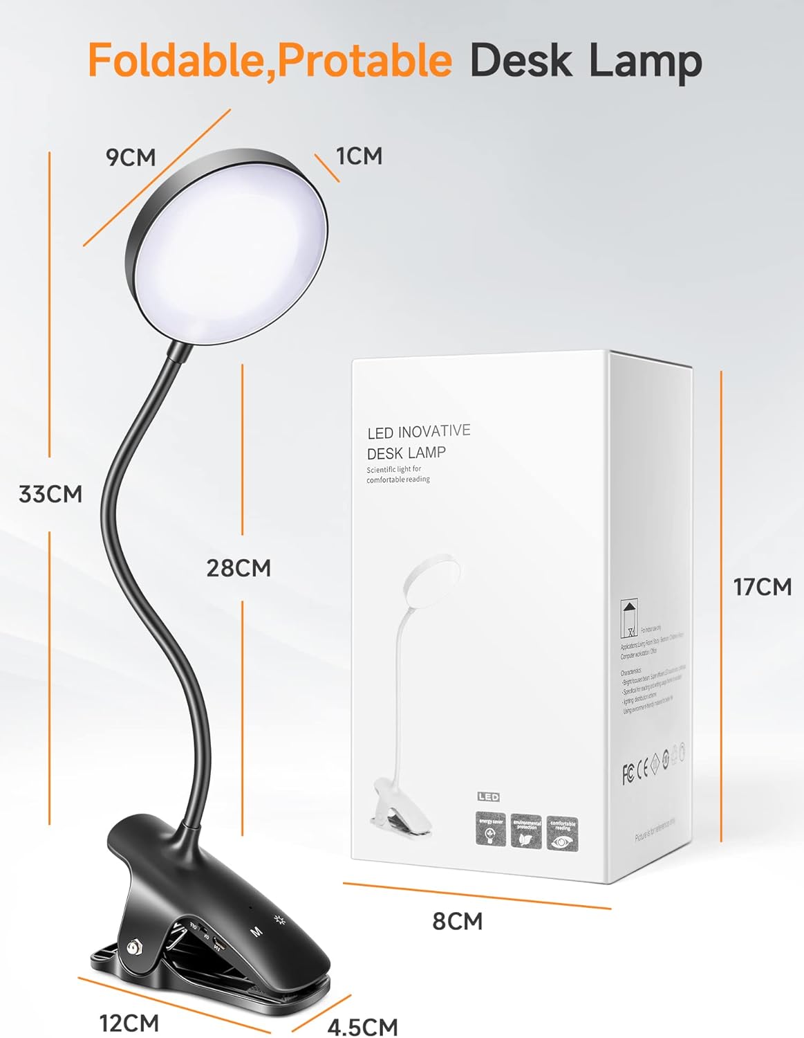 Mubarek Clip on Reading Light – Thoughtful Birthday Gift for Mom and Book Lovers, Bedside Book Light