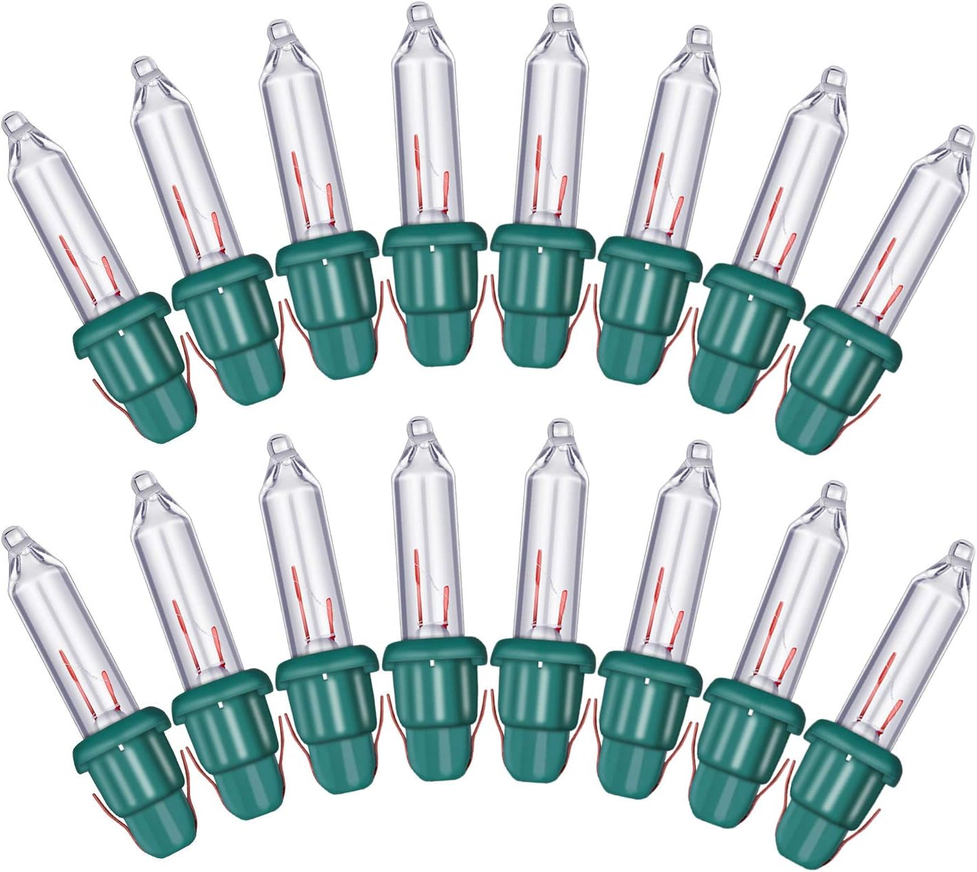 Mudder Replacement Mini Bulbs – Weather-Resistant Glass Christmas Lights for Patio Porch and Front Yard Displays