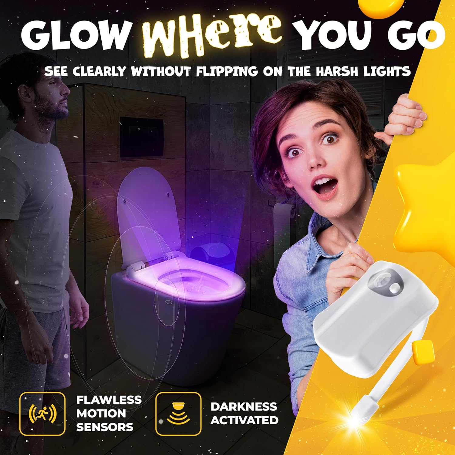 multi-color led light with color-changing options