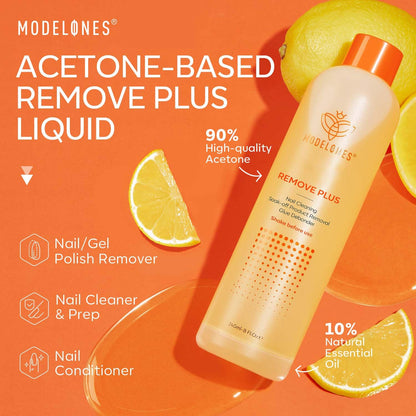 multi-function 3-in-1 formula that removes gel polish, nail glue, acrylic dip powder, and regular polish