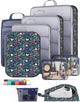 Dark Blue Floral - 9 set