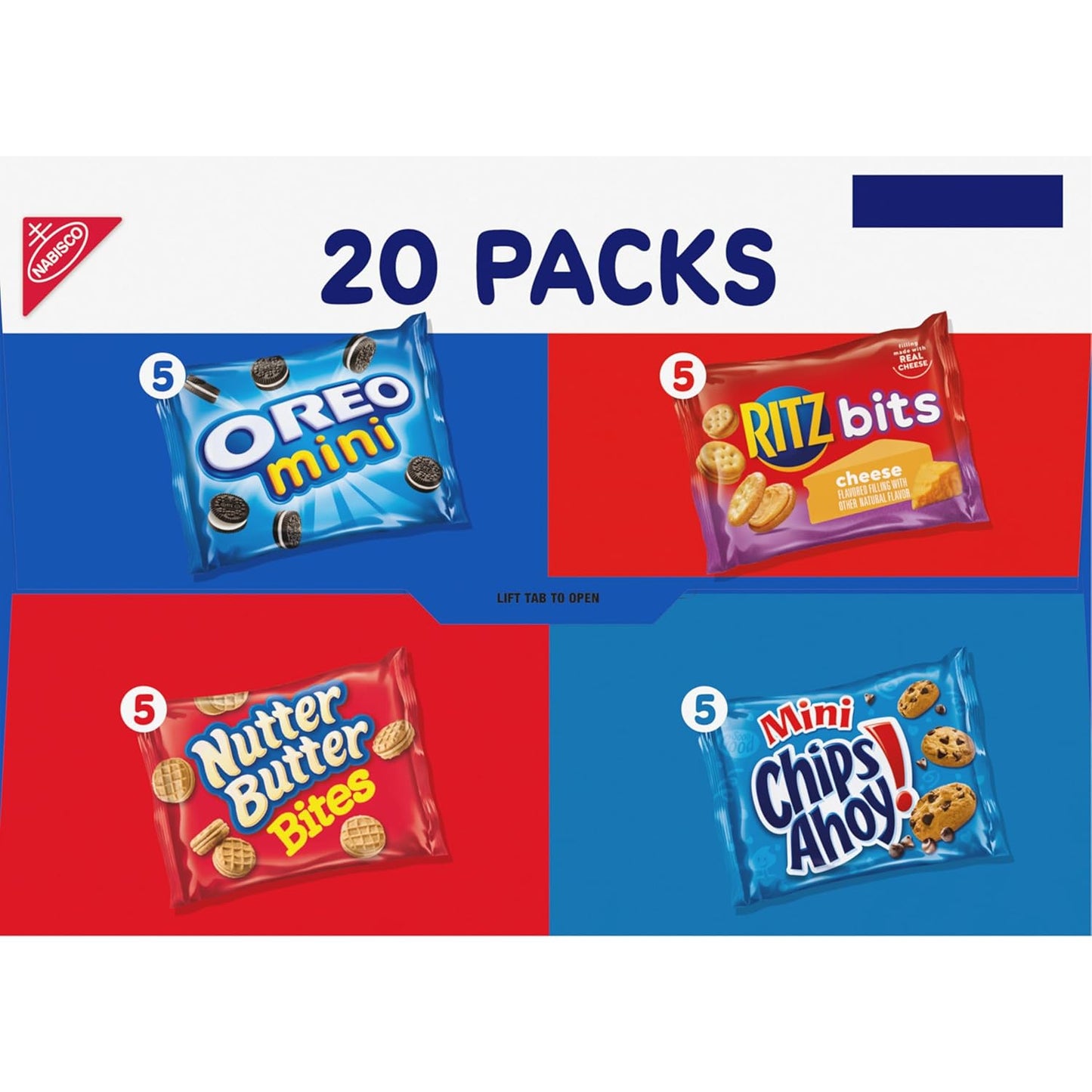 Nabisco Classic Mix Variety Pack – Office Snack Drawer Staple for Break Rooms and Conference Tables, 20 Single-Serve Packs