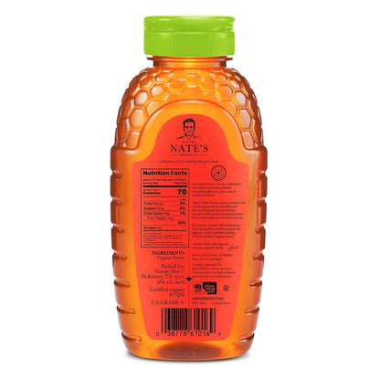Nate's Organic Raw Honey – Family-Safe Sweetener for Kids' Breakfast Table, Clean-Label Sugar Swap