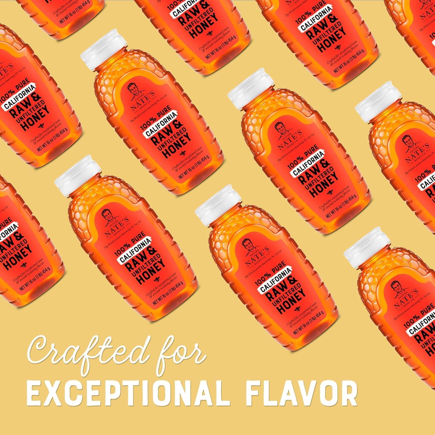 Nate's Raw California Honey – Single-Ingredient Pantry Staple for Clutter-Free, Intentional Kitchens