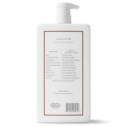 Native Body Wash Coconut & Vanilla 36 oz – Calming Daily Shower Ritual for Mindful Self-Care