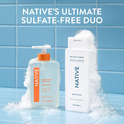 Native Body Wash for Birthday Gifts for Women, Vegan Variety Pack Shower Set with Lasting Scent