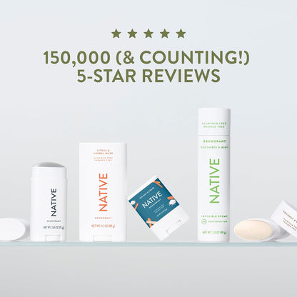 Native Deodorant for Mindful Self-Care Routines, Long-Lasting 72-Hour Odor Control for Post-Workout and Post-Shower Wellness Rituals