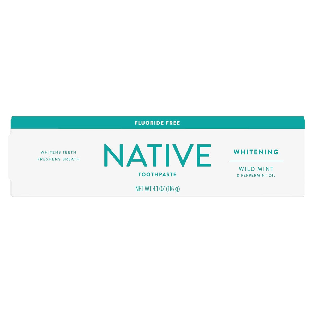 Native Fluoride Free Toothpaste – Minimalist Clean Bathroom Essentials with 12 Ingredients, 4.1oz (Pack of 3)