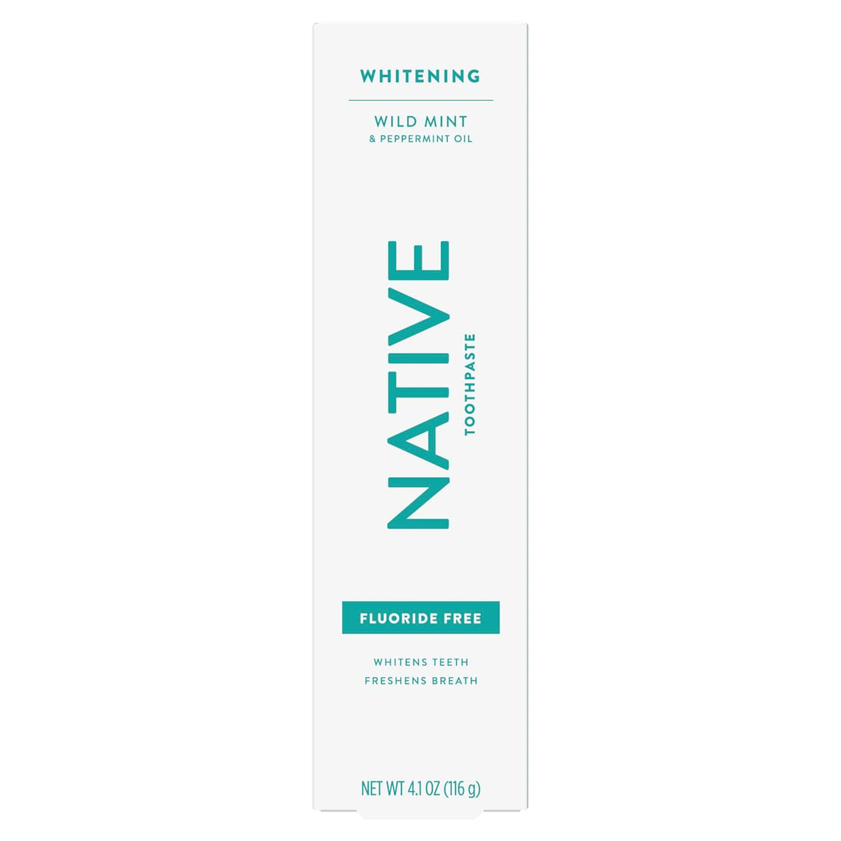Native Fluoride Free Toothpaste – Minimalist Clean Bathroom Essentials with 12 Ingredients, 4.1oz (Pack of 3)