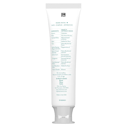 Native Fluoride Free Toothpaste – Minimalist Clean Bathroom Essentials with 12 Ingredients, 4.1oz (Pack of 3)