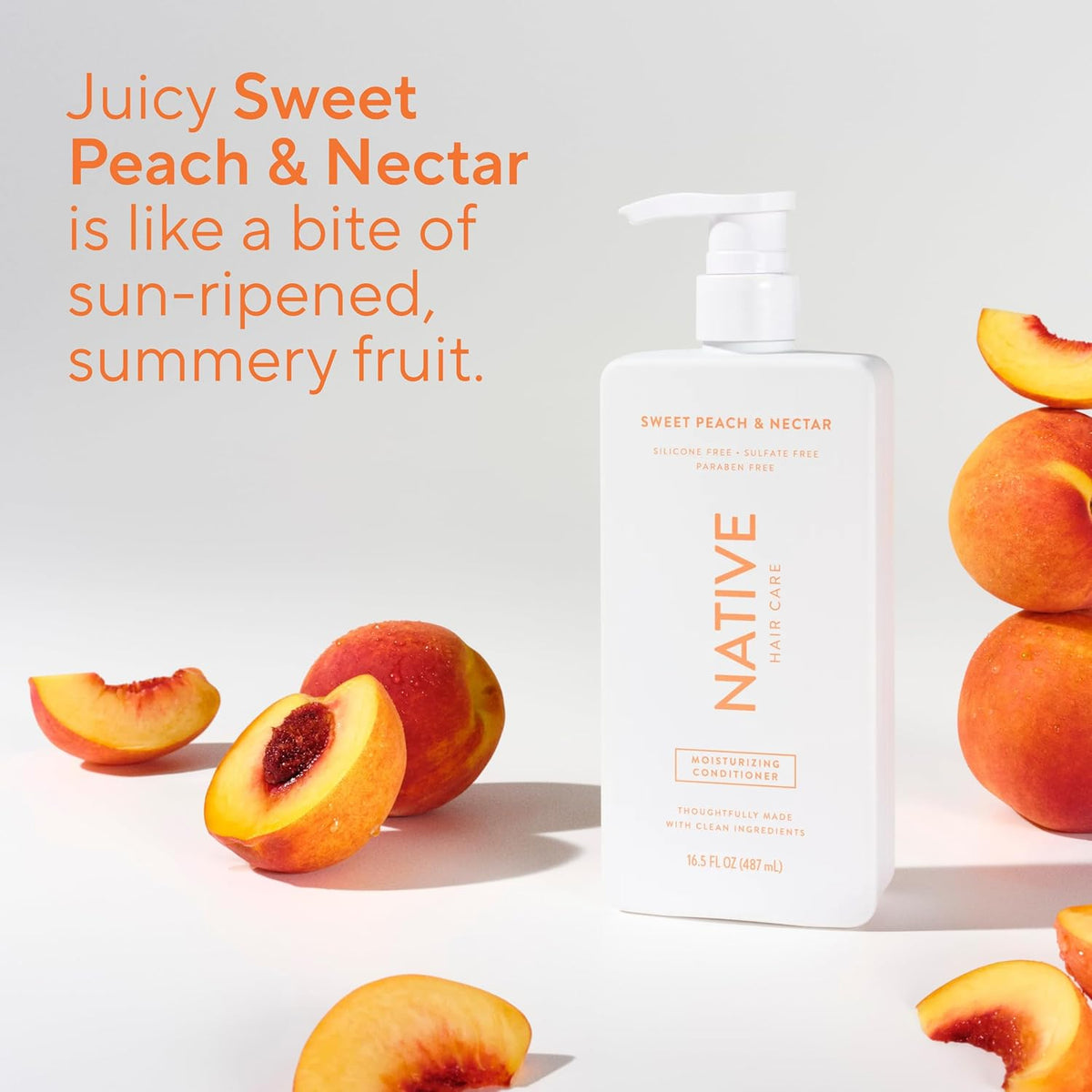 Native Moisturizing Conditioner Sweet Peach & Nectar – Spa-Like Self-Care Ritual for Hydrated, Healthy Hair
