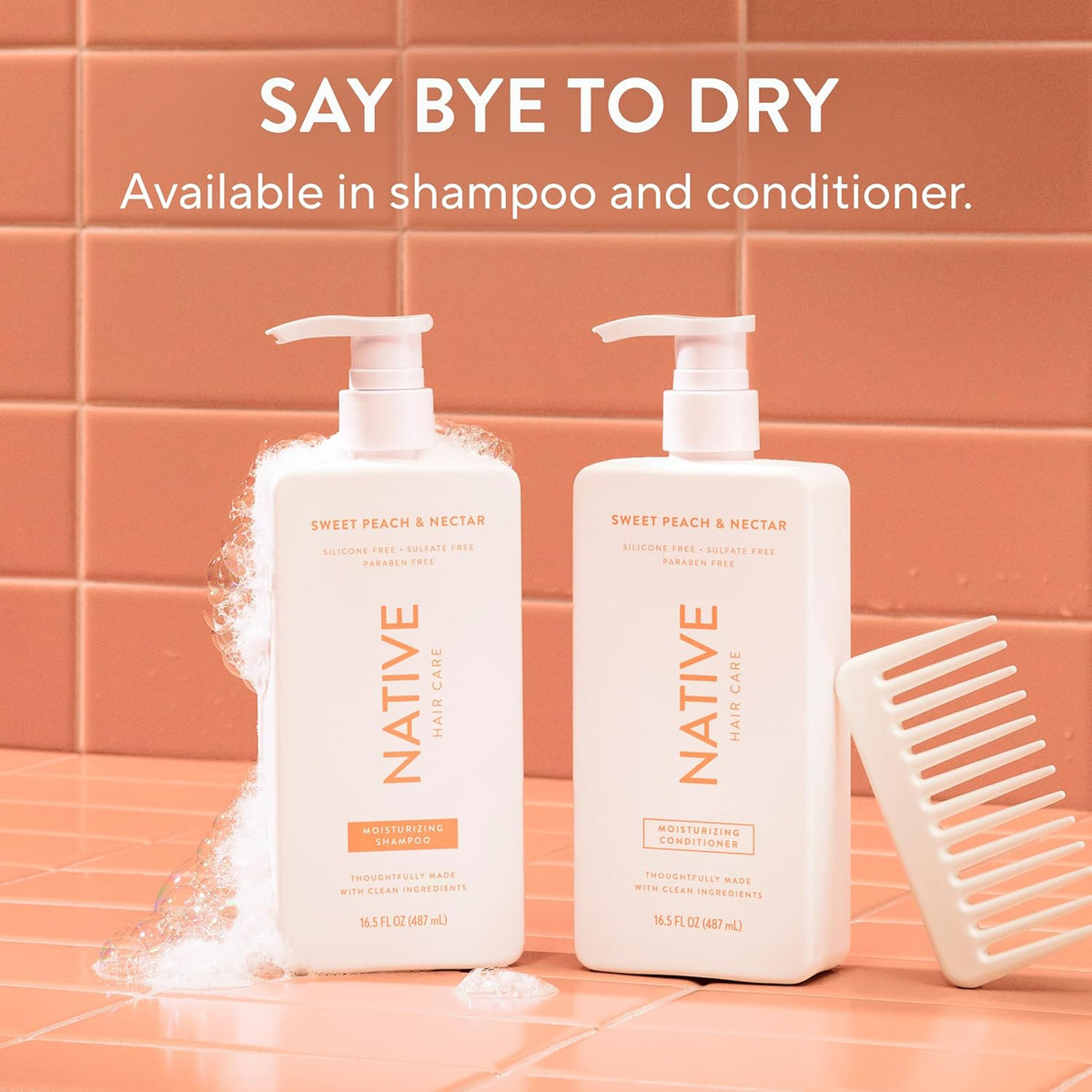 Native Moisturizing Conditioner Sweet Peach & Nectar – Spa-Like Self-Care Ritual for Hydrated, Healthy Hair