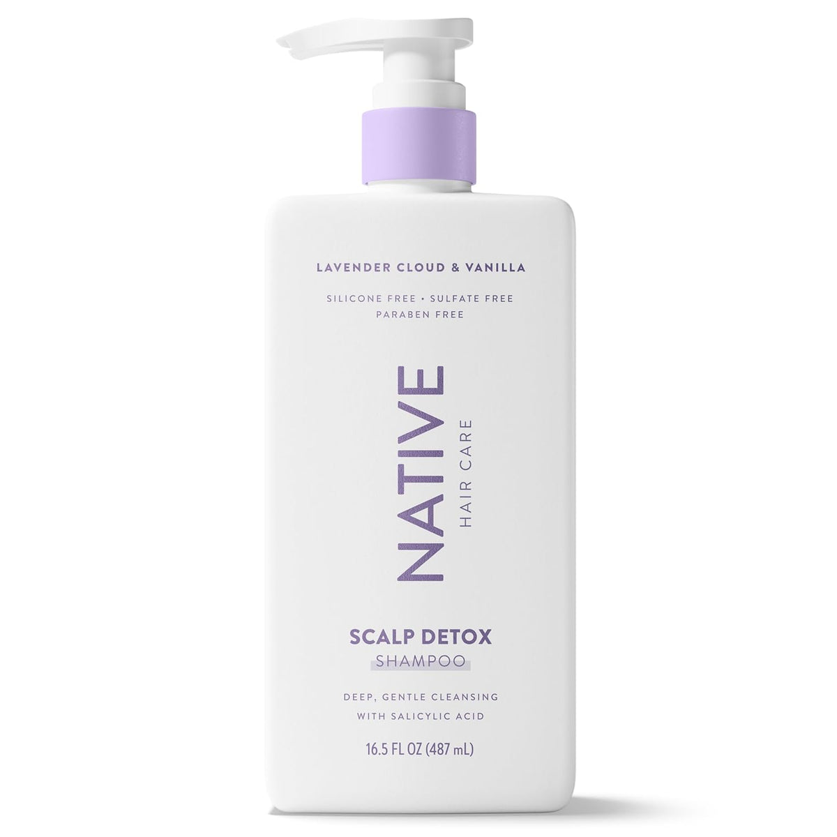 Native Scalp Detox Shampoo Lavender Cloud & Vanilla 16.5 fl oz – Evening Wind-Down Self-Care Ritual for Home Bathroom