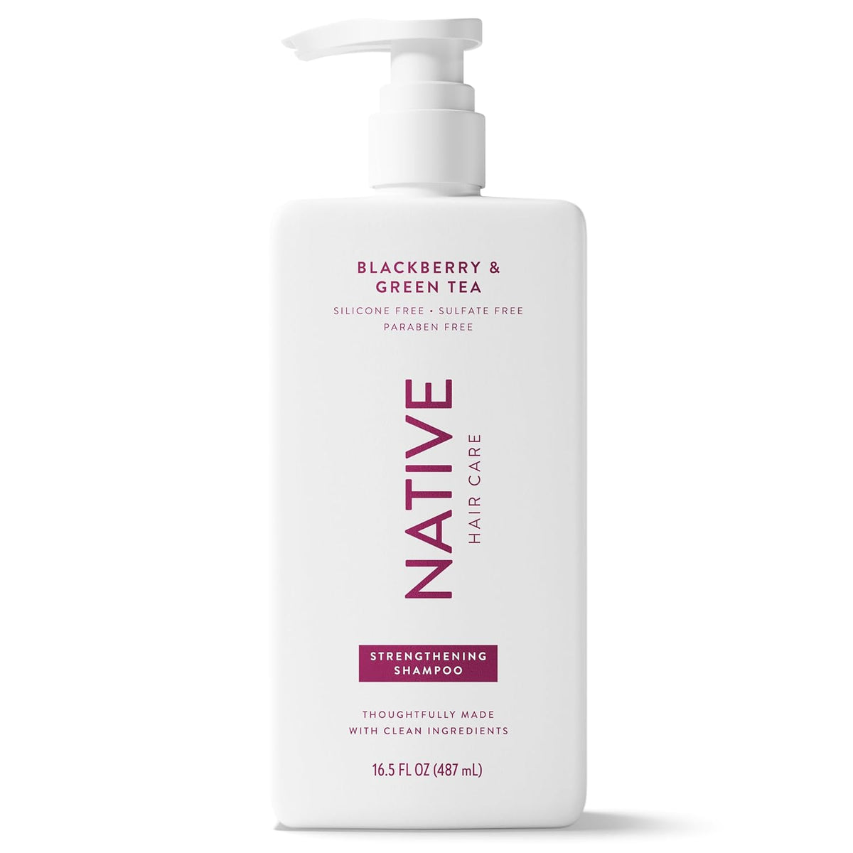 Native Strengthening Shampoo Blackberry & Green Tea 16.5 fl Oz – Mindful Hair Repair for Damaged, Frizz-Prone Strands