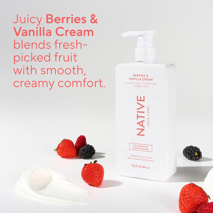 Native Volumizing Conditioner Berries & Vanilla Cream – Self-Care Shower Ritual for Fine, Flat Hair