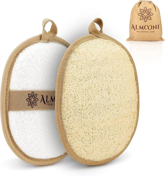 natural loofah exfoliating surface lightly textured for dead cell removal