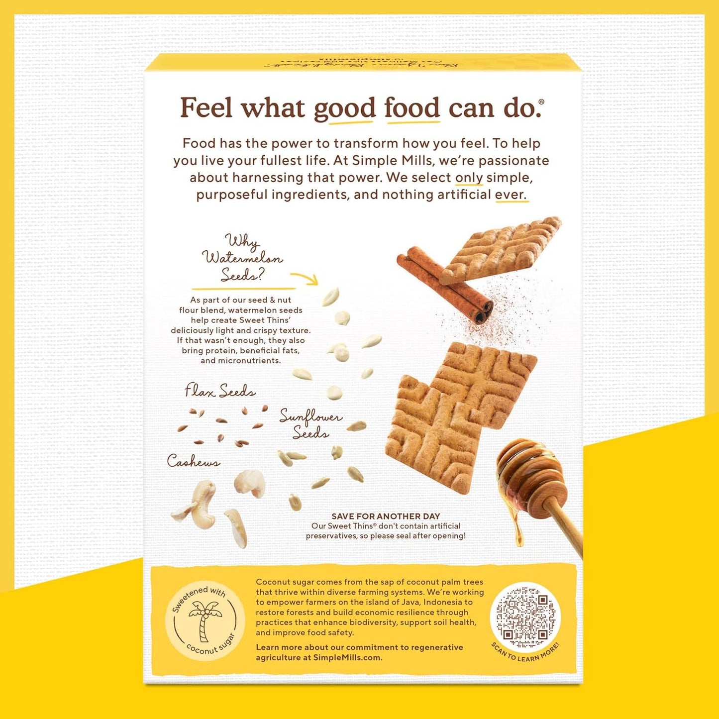 naturally sweetened with coconut sugar and honey at 7g per serving