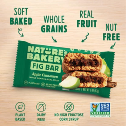 Nature's Bakery Fig Bars Variety Pack – Portable Energy Snack for Hiking and Camping, 28 Count Shelf Stable Trail Bars