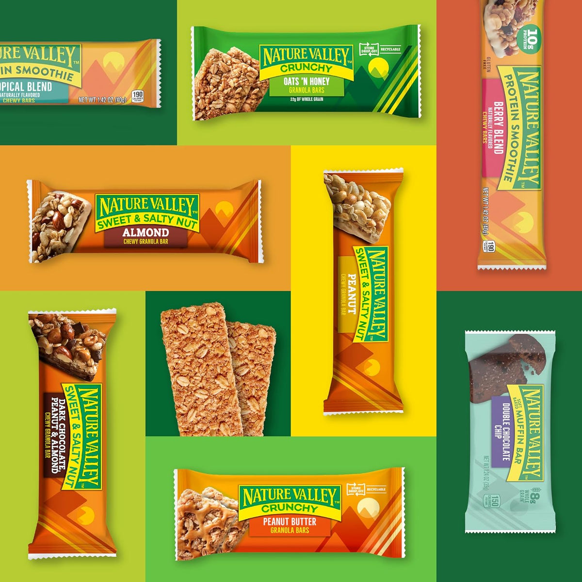 Nature Valley Creamy Protein Bars – Camping and Day-Hike Energy Bar, Peanut Butter Chocolate 5-Count Box