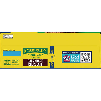 Nature Valley Crunchy Granola Bars, Oats 'n Dark Chocolate – Durable Trail Energy Bar for Backpacking Trips