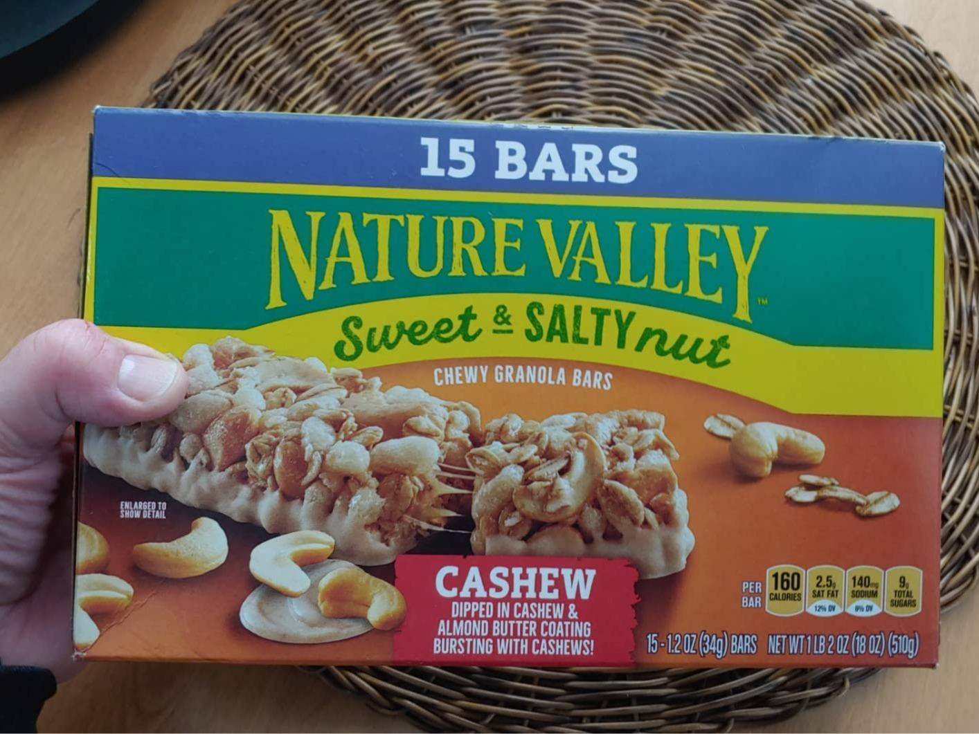 Nature Valley Sweet and Salty Nut Cashew Granola Bars – Wholesome Pantry Snack for Health-Conscious Snackers