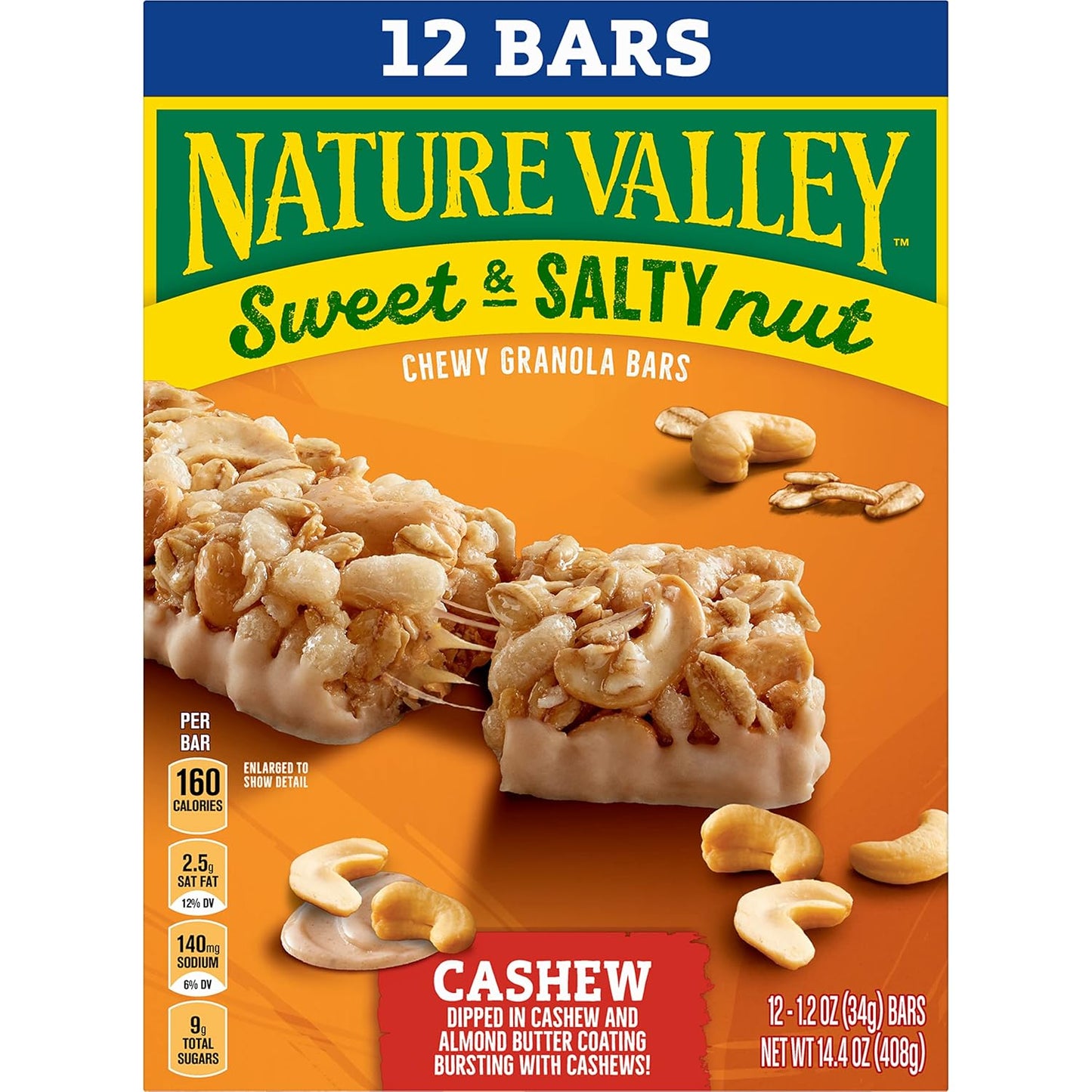 Nature Valley Sweet and Salty Nut Granola Bars – Bike Jersey Pocket Snack, Lightweight Bars for Active Days