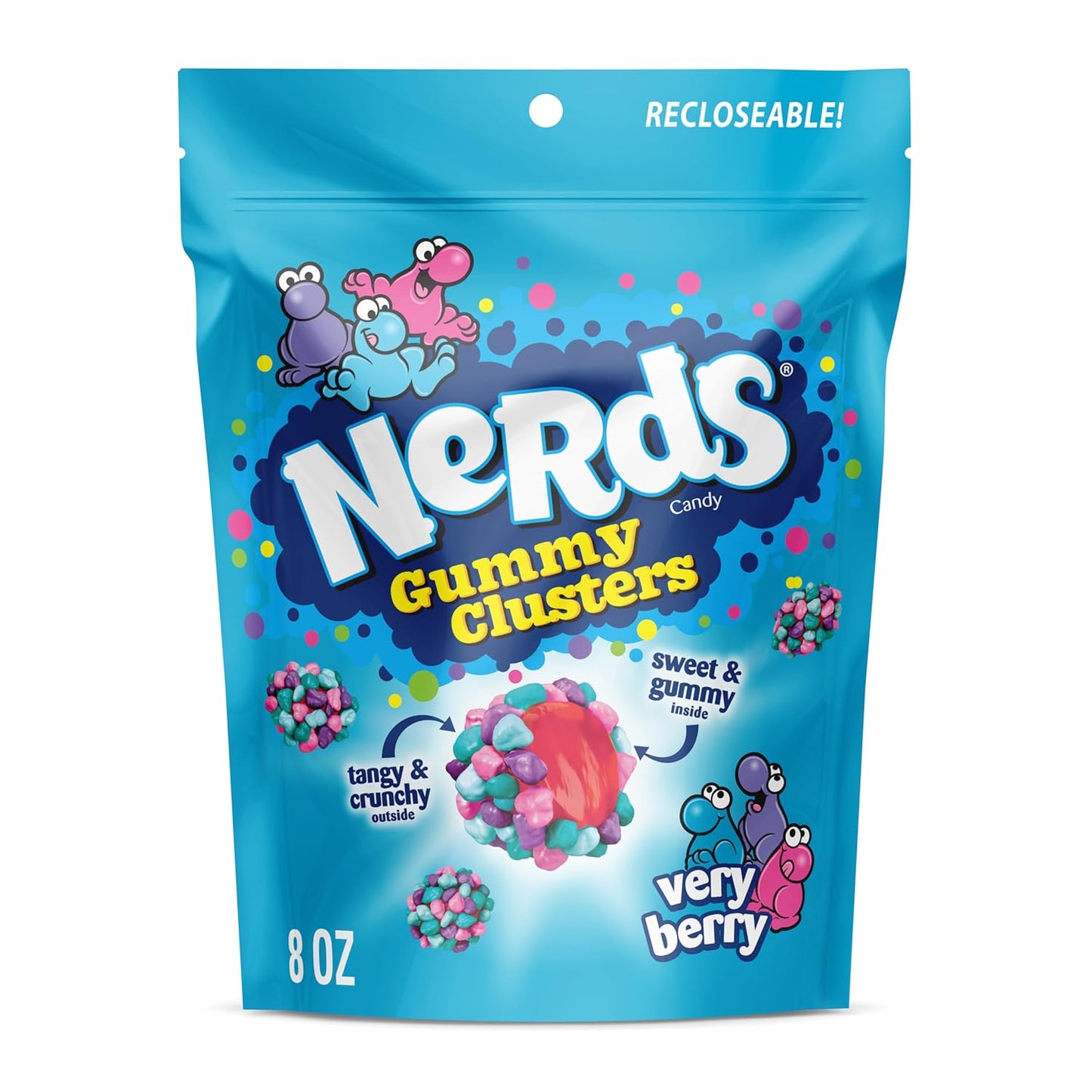NERDS Juicy Gummy Clusters – Portion-Controlled Self-Care Snack for Study Breaks and Mindful Indulgence, 7.15 oz