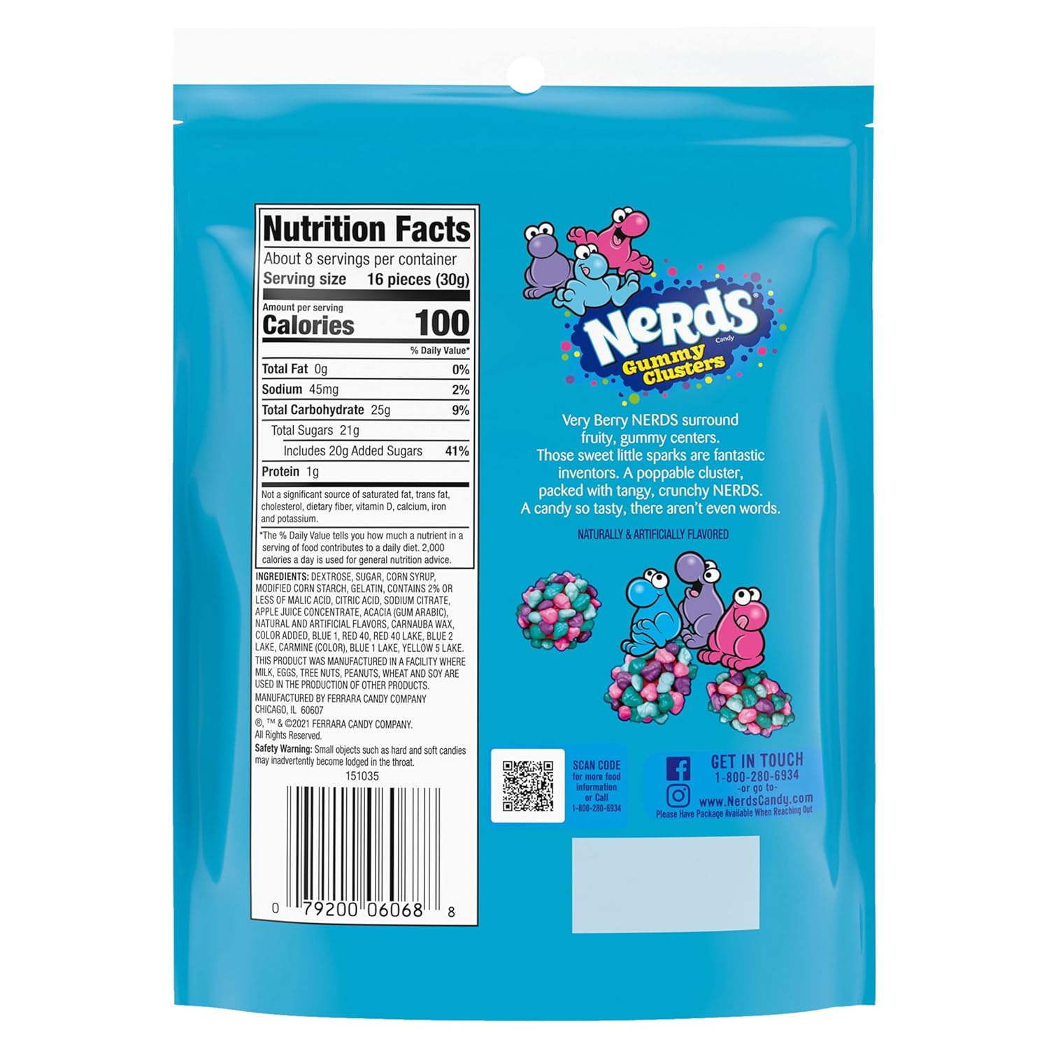NERDS Juicy Gummy Clusters – Portion-Controlled Self-Care Snack for Study Breaks and Mindful Indulgence, 7.15 oz