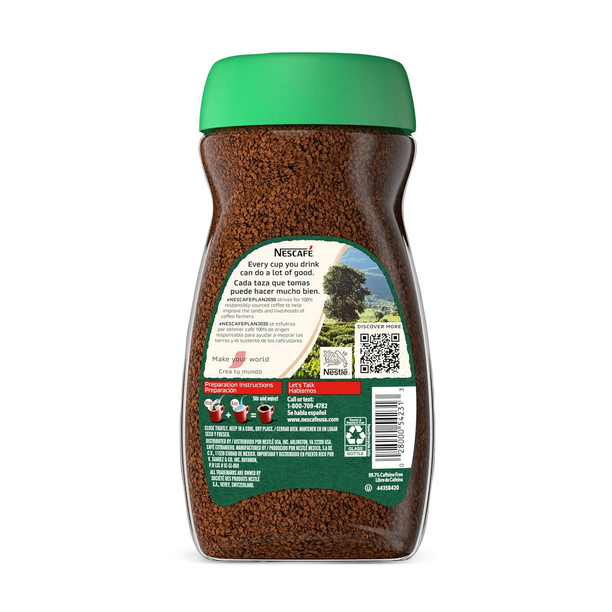 Nescafé Clasico Decaf 7 oz Jar – Portable Dark Roast for Road Trips, Dorm Rooms, and Guest Stays