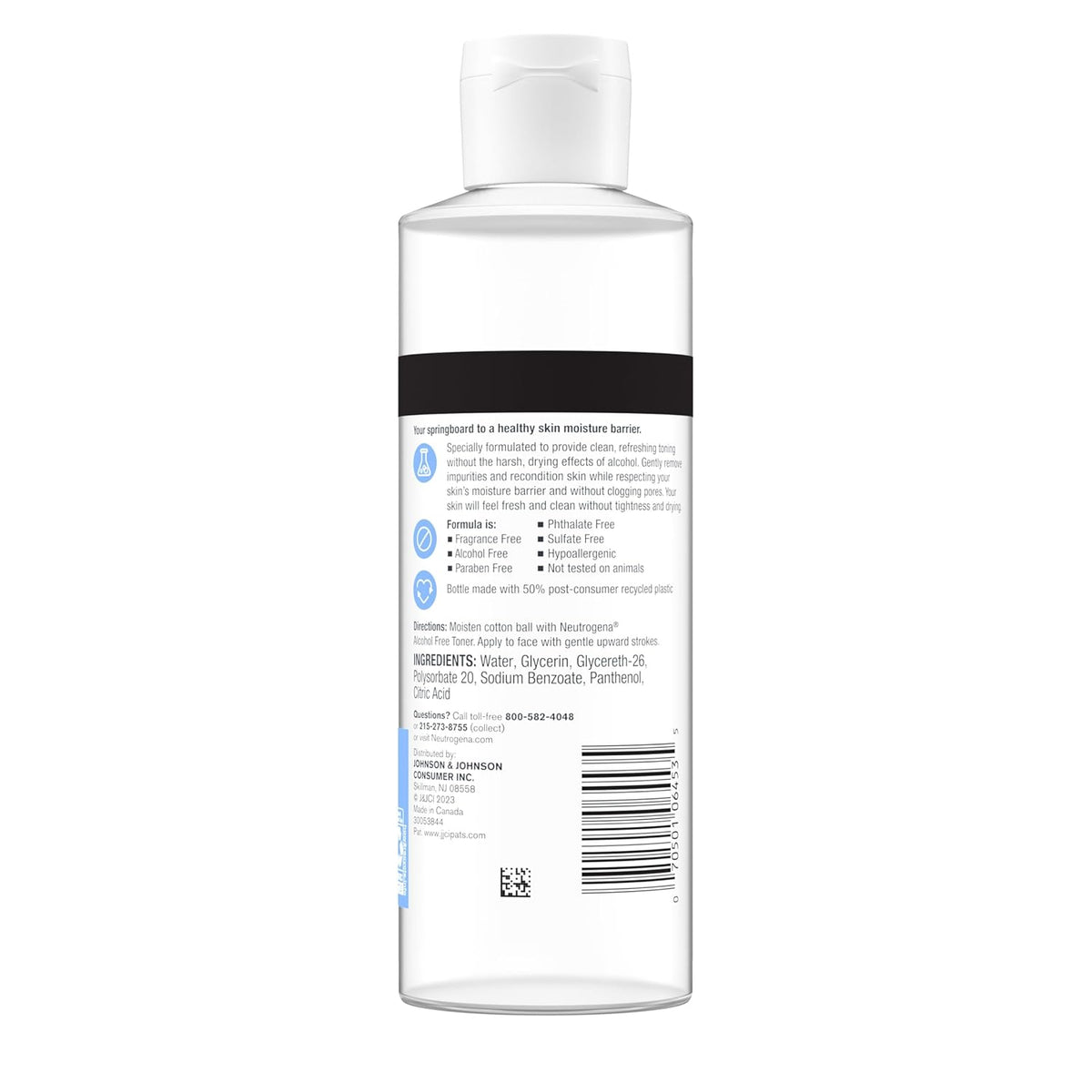 Neutrogena Alcohol-Free Gentle Daily Facial Toner for Sensitive Skin, Fragrance-Free Hydrating Step for a Calming Morning Skincare Ritual