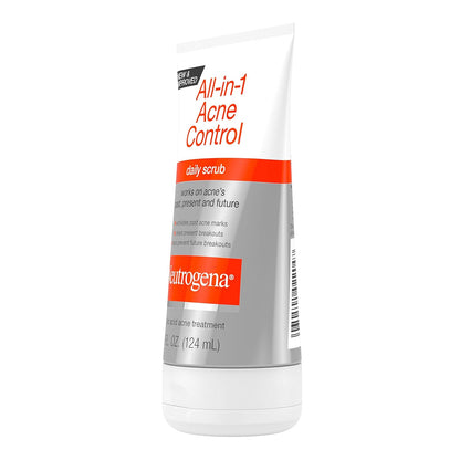 Neutrogena All-In-1 Acne Control Daily Face Scrub – Mindful Evening Skincare Ritual for Clearer Skin