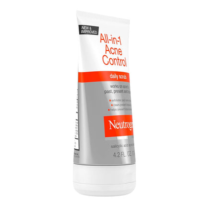 Neutrogena All-In-1 Acne Control Daily Face Scrub – Mindful Evening Skincare Ritual for Clearer Skin