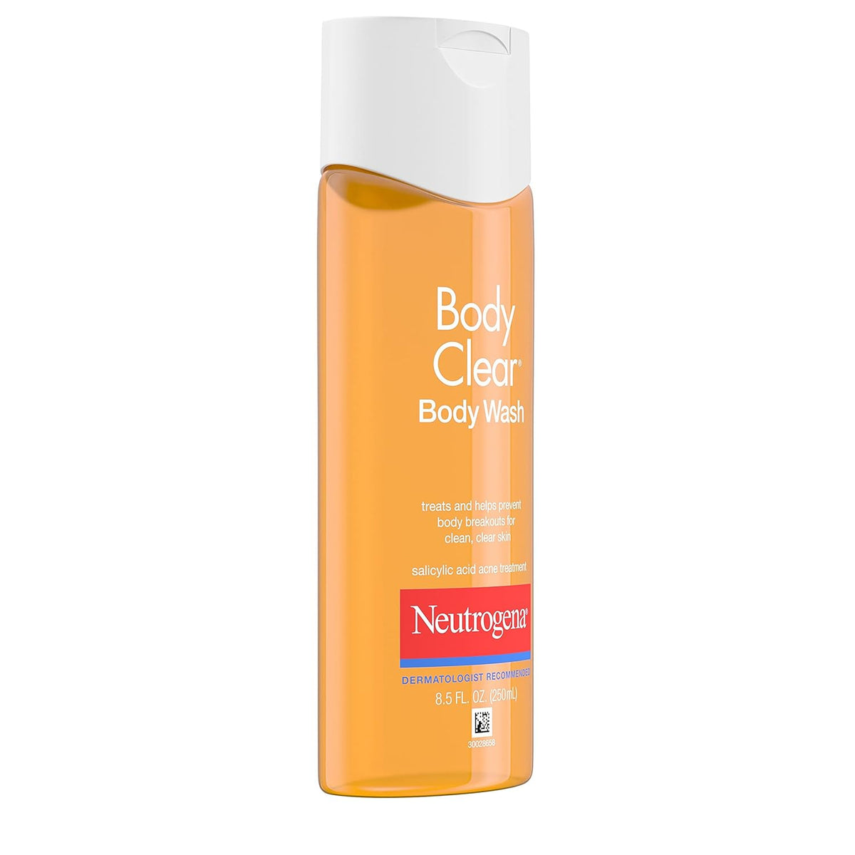 Neutrogena Body Clear Acne Body Wash – Teen Body Acne Wash for Family Bathroom, Gentle Unscented 3-Pack