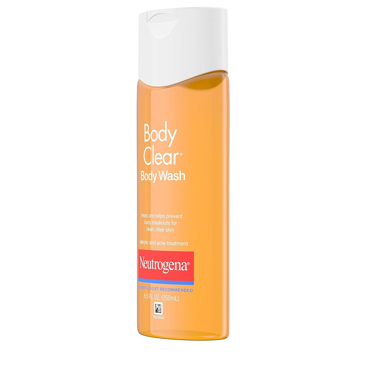 Neutrogena Body Clear Acne Body Wash – Teen Body Acne Wash for Family Bathroom, Gentle Unscented 3-Pack
