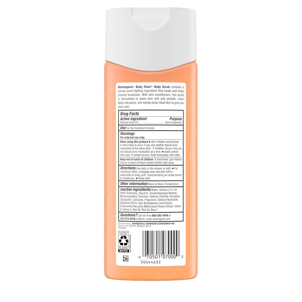 Neutrogena Body Clear Acne Body Wash with Salicylic Acid – Self-Care Shower Ritual for Clearer Back, Chest & Shoulder Skin