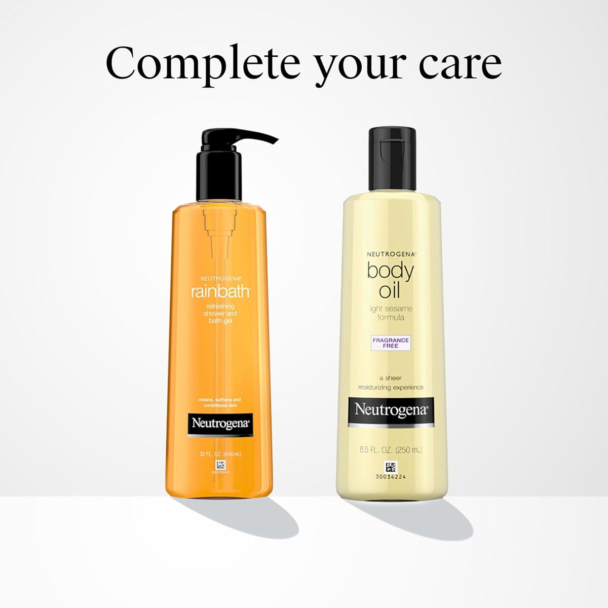 Neutrogena Body Oil Light Sesame Formula – Premium At-Home Spa Body Treatment, Silky Non-Greasy Hydration Finish