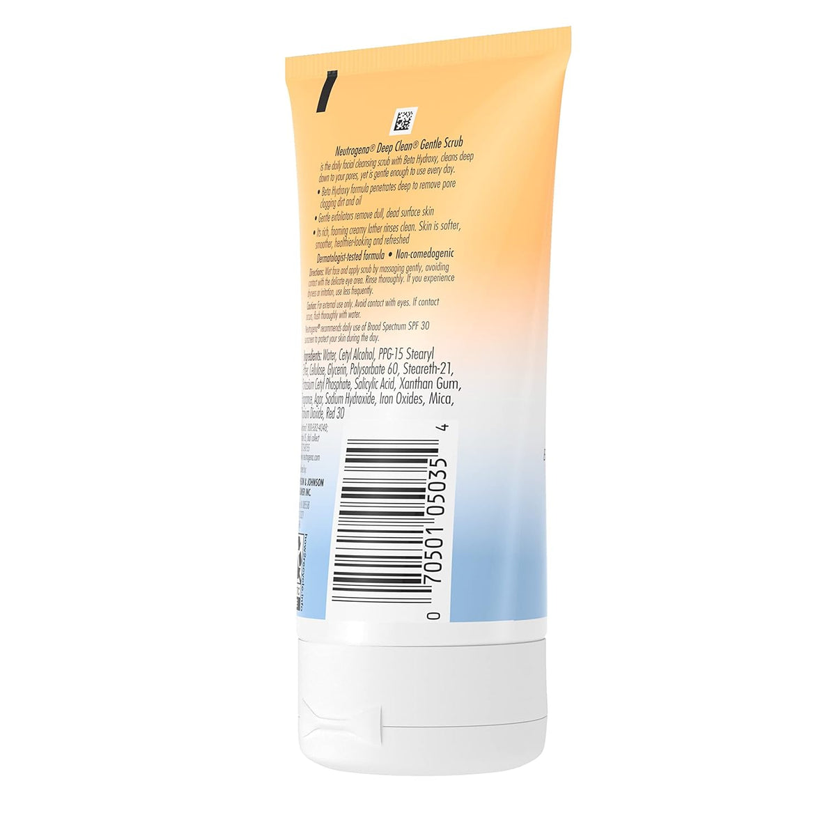 Neutrogena Deep Clean Daily Facial Scrub – Mindful Morning Skincare Ritual for Oily Skin, 4.2 fl. oz