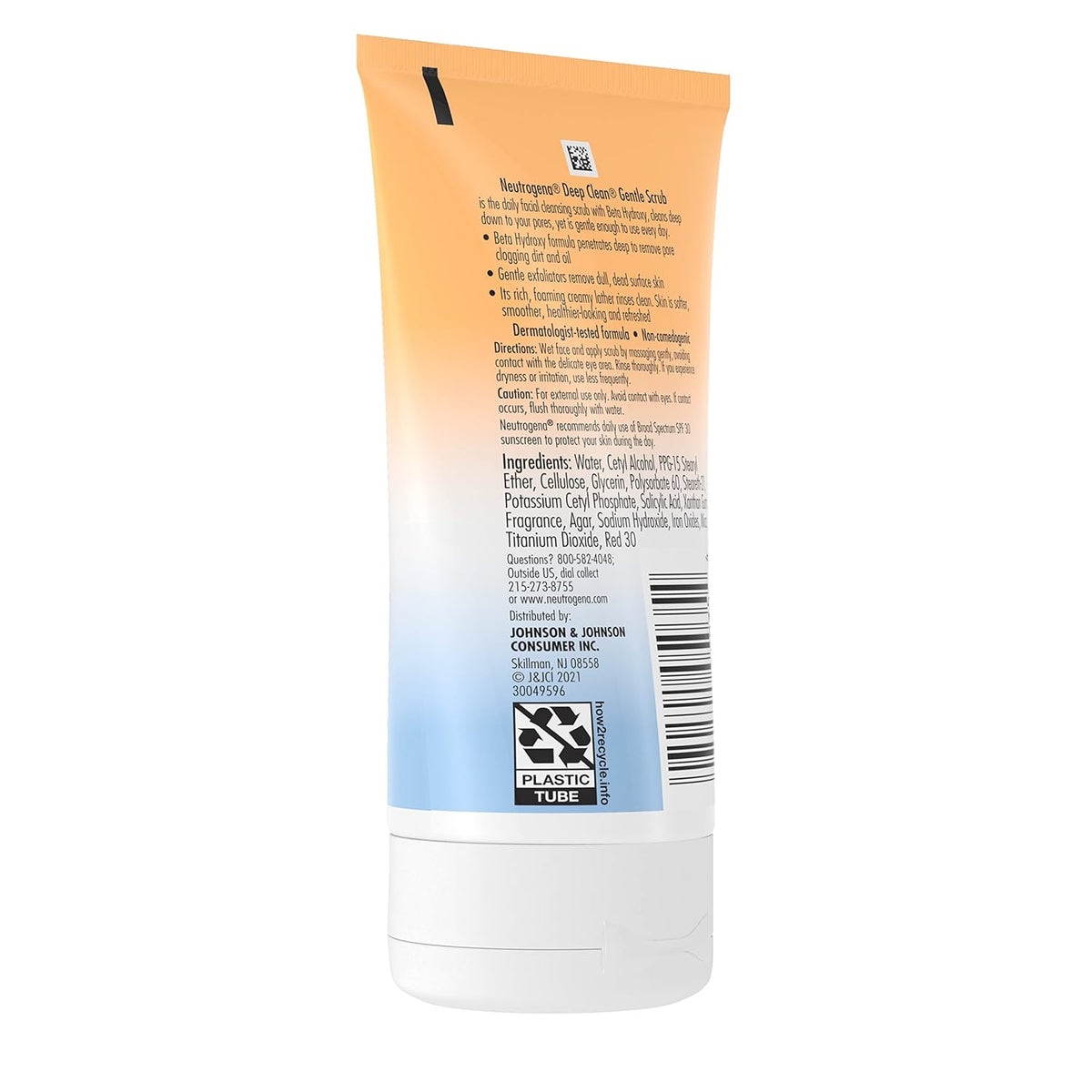 Neutrogena Deep Clean Daily Facial Scrub – Mindful Morning Skincare Ritual for Oily Skin, 4.2 fl. oz