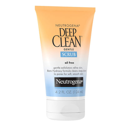 Neutrogena Deep Clean Daily Facial Scrub – Mindful Morning Skincare Ritual for Oily Skin, 4.2 fl. oz