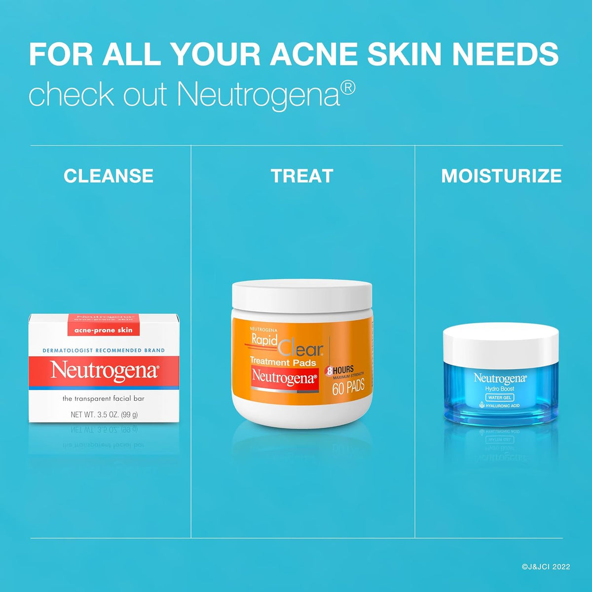Neutrogena Facial Cleansing Bar for Acne-Prone Skin – Gentle Daily Bar for a Calming Nightly Skincare Ritual