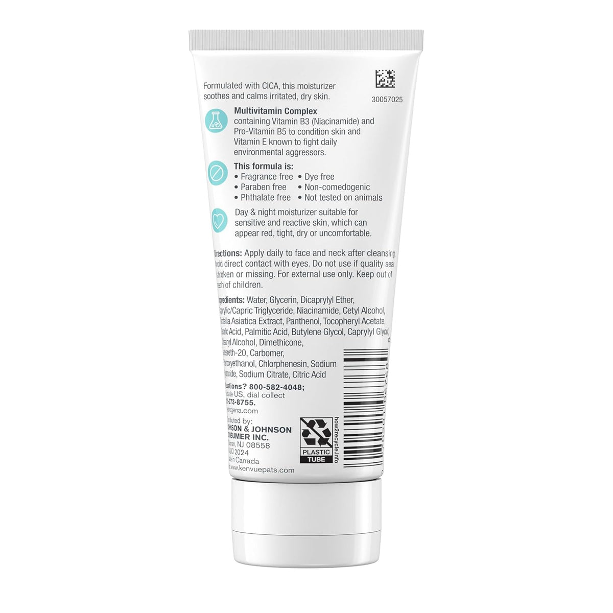 Neutrogena Fragrance Free Daily Facial Moisturizer – Clean, Dye-Free Barrier Care for Reactive, Allergy-Prone Skin