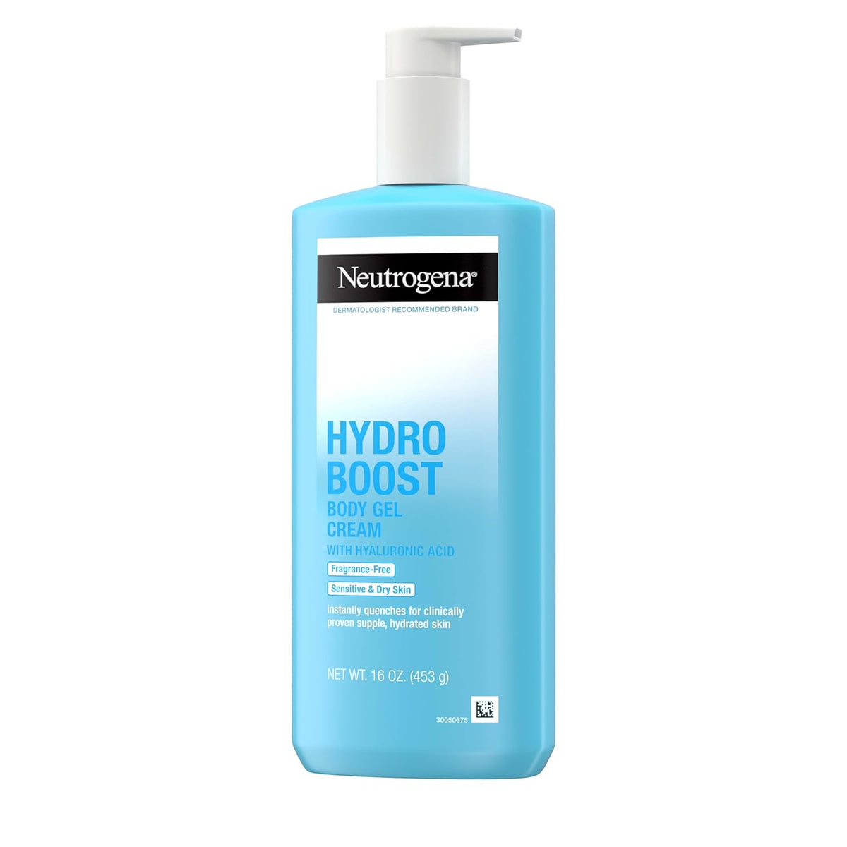 Neutrogena Hydro Boost Body Gel Cream with Hyaluronic Acid – Fragrance-Free Sensitive-Skin Lotion Safe for Reactive Skin and Daily Whole-Family Use