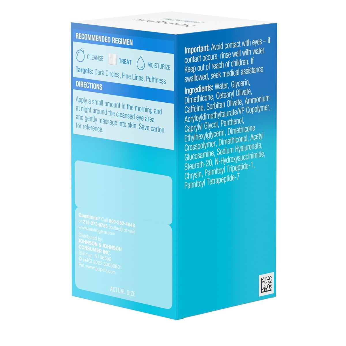 Neutrogena Hydro Boost Eye Cream – Thoughtful Birthday Gift for Her, Under Eye Cream for Dark Circles Pack of 2