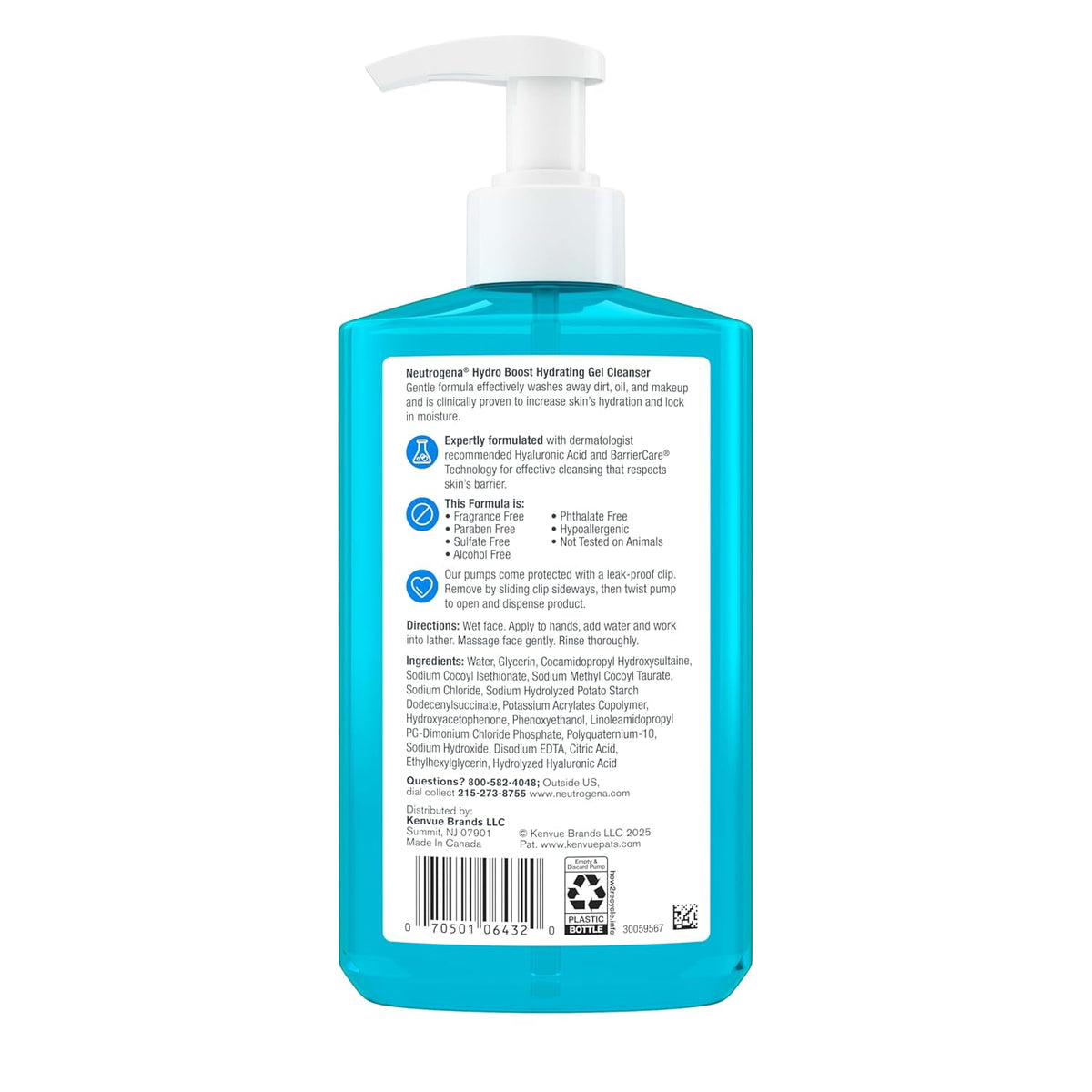 Neutrogena Hydro Boost Face Wash for Birthday Gifts for Her, Hyaluronic Acid Hydrating Cleanser Set