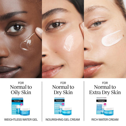 Neutrogena Hydro Boost Gel Cream and Cleanser Duo – Streamlined Two-Step Skincare for Clean Vanity Counters, Fragrance Free