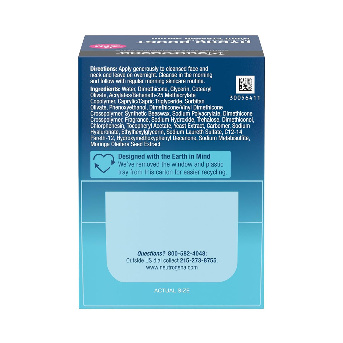 Neutrogena Hydro Boost Night Pressed Serum - Hyaluronic Acid Overnight Face Moisturizer for a Calming Bedtime Skincare Ritual, 1.7 oz