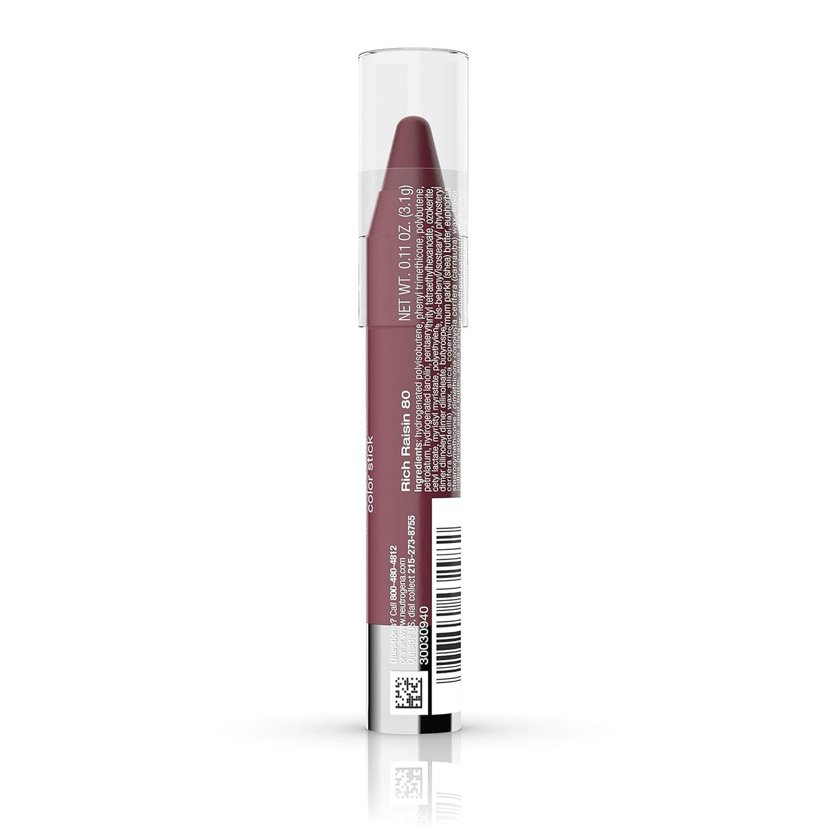 Neutrogena MoistureSmooth Color Stick – Clean Beauty Lip Color for Capsule Makeup Collections, No-Clutter Twist-Up Stick