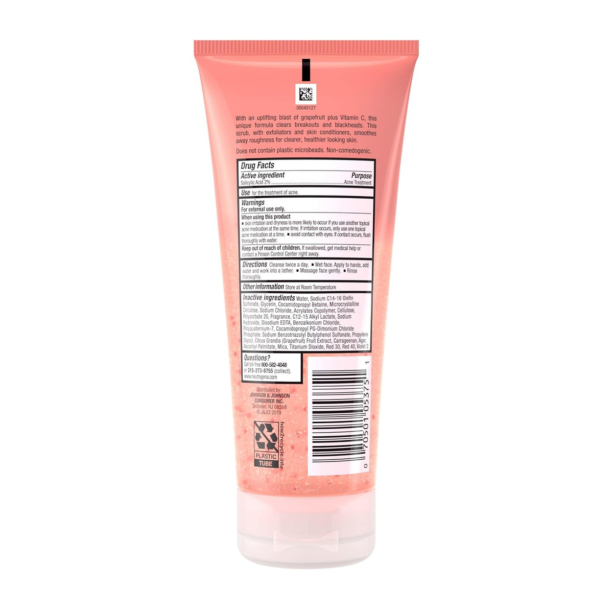Neutrogena Oil-Free Acne Face Wash Pink Grapefruit Foaming Scrub – 3-Pack Salicylic Acid Cleanser Gift Set for Skincare Lovers