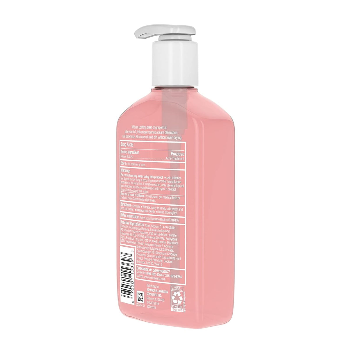 Neutrogena Oil-Free Acne Wash Pink Grapefruit – Streamlined Daily Cleanser for an Uncluttered, Intentional Skincare Shelf